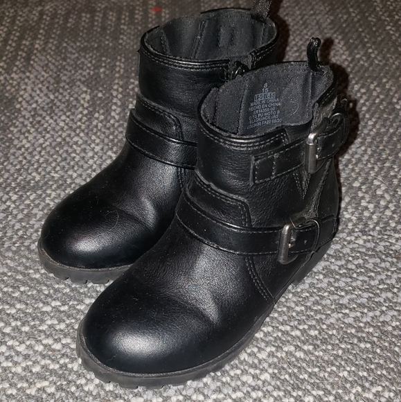Toddler black combat boots - Picture 1 of 2